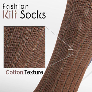 2026 <b>Mens</b> Scottish Highland Kilt Hose <b>Socks</b> Traditional Wool Blend <b>Long</b> Length Ribbed Design Comfortable <b>Socks</b> Wholesale - Product Image 4