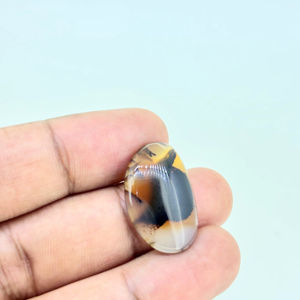Agate de Montana 100% naturelle, pierre précieuse en vrac, magnifique cabochon brun, formes variées, Sambhav Jewels, haute qualité, certifiée par une tierce partie - Product Image 1