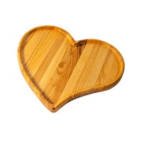 Houten dienblad met hartvormig acaciahout, op maat gemaakt logo, Valentijnsdag romantisch cadeau, houten serveerschaal voor sieraden, sleutels, cosmetica, groothandel