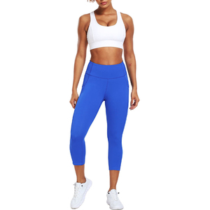 Wholesale Women Yoga Legging Blue Color High Waist Sports Tights For Gym Fitness Workout Running Yoga <b>Pants</b> for Women - Product Image 4
