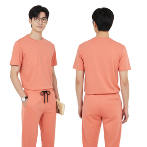 Conjunto de Uniforme Médico Unisex con Cuello Redondo, Pantalones Estilo Jogger, Spandex/Algodón, Funcional, Duradero, Uniforme de Hospital - Product Image 1