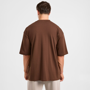 เสื้อยืดออกกำลังกาย คอตตอน/โพลีเอสเตอร์ ทรงโอเวอร์ไซส์ แขนครึ่งตัว คอกลม ไซส์พลัส เสื้อยืดผู้ชาย สกรีนแบรนด์ได้ ทรงหลวม สไตล์คลาสสิค - Product Image 2