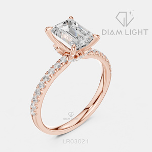 แหวนเพชรทรงเหลี่ยมมรกต 1.31 กะรัต รับรองโดย IGI เพชรเพาะเลี้ยง 14K ทองคำขาว สี F+ ความสะอาด VS+ แหวนสัญญา ของขวัญสำหรับผู้หญิง - Product Image 6