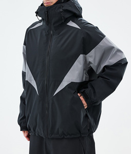 Veste de ski/snowboard 2026 noire et grise, imperméable, respirante, coupe-vent, isolée, pour l'hiver, fabrication sur mesure OEM - Product Image 4