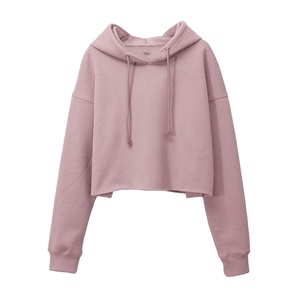 OEM Manufacture Custom Logo Full <b>Zip</b> <b>up</b> Hoodie Fleece Anti-Shrink <b>Cropped</b> Hoodie Woman Solid Sweatshirt 2025 - Product Image 1