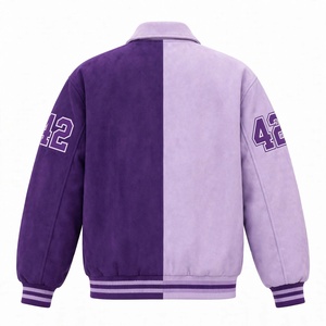 Chaqueta de Béisbol Casual Unisex con Botones, Diseño Degradado Colorido con Nombre y Número Personalizados, Estilo Graffiti, para Otoño e Invierno, Venta al Por Mayor - Product Image 5