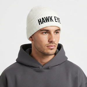 Bonnet brodé personnalisé unisexe, chaud en tricot pour l'hiver, style streetwear décontracté, avec revers, pour hommes et femmes, avec logo - Product Image 2