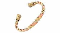 Bracelet magnétique en cuivre pur et laiton, forgé à la main, design moderne et antique, ajustable, taille universelle, haute qualité, méditation spirituelle
