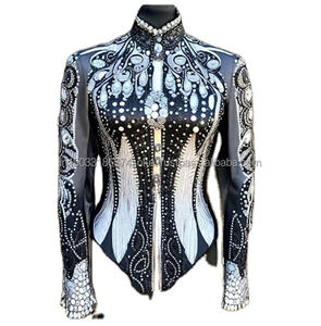 Dernière mode légère équitation spectacle confort respirant vêtements équestres ajusté spectacle cheval veste - Product Image 1