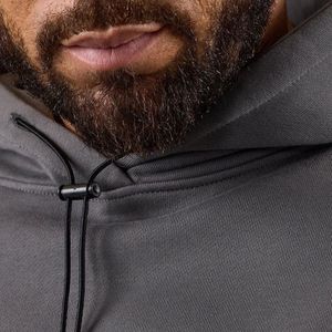 <b>Mens</b> Charcoal <b>Grey</b> Pullover Hoodie Casual Lightweight <b>Sweatshirt</b> Long Sleeve Athletic Gymwear Fashion Hoodie - Product Image 5