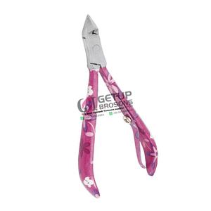 Cortauñas profesionales de acero inoxidable para cutículas, herramientas de manicura y pedicura, diseño floral con logotipo personalizado, calidad de salón, cuidado de belleza. - Product Image 2
