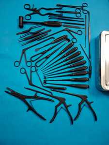 Ensemble d'instruments chirurgicaux pour laminectomie de haute qualité, 35 pièces, norme allemande, outils orthopédiques manuels pour la colonne vertébrale, revêtement noir, par Dentavex - Product Image 2