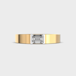 Anillo de Diamante de 1 Quilate con Corte Esmeralda, Chapado en Oro Amarillo de 14K, Certificado IGI, Cultivado en Laboratorio, CVD, VS1, FG, Anillo de Compromiso de Lujo para Mujer - Product Image 5