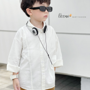 BEEMO Boutique, traje de invierno informal de alta calidad para niños pequeños, camisa de estilo coreano con patrón sólido y pantalones holgados - Product Image 5
