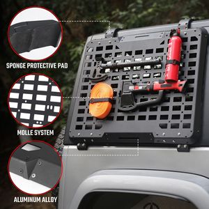 Pour Jeep Wrangler 2007-2018 JK 4 portes, panneau de rangement pour vitre arrière, système d'étagère de chargement tactique multifonctionnel compatible - Product Image 3