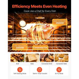 Horno Eléctrico Compacto de 30 Pulgadas y 4.8 Pies Cúbicos Estufa de Cocina de Acero Inoxidable de 5 Quemadores con Capacidad de Ft., Estantes de Fácil Acceso y Cajón de Almacenamiento - Product Image 4