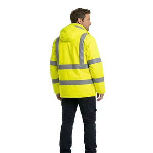 Vestes de travail réfléchissantes fluorescentes jaunes à manches longues, imperméables, pour l'hiver, haute visibilité - Product Image 4