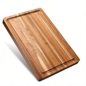 Planche à découper rectangulaire en bois d'acacia et planche à charcuterie, durable, réutilisable, pour la découpe des légumes, passe au lave-vaisselle - Product Image 1