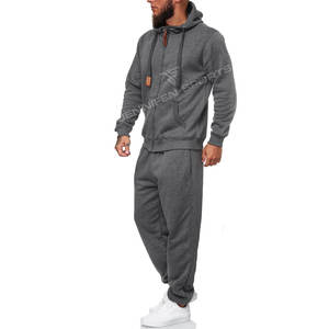 Ensemble de survêtement sportif pour homme avec logo personnalisé, en molleton, pour l'hiver, 100% coton respirant - Product Image 4