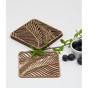 Premium MDF Laser Engraved Coasters Durable Home Decor for <b>Table</b> <b>Protection</b> Carved Craftsmanship Mats & Pads - Product Image 6