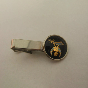 Lote de 3 Clips de Corbata Vintage de Oro Multitono con Arco Real Masónico, de Gran Maestro Antiguo, Regalia de Alta Calidad, Nuevos y Personalizados - Product Image 4