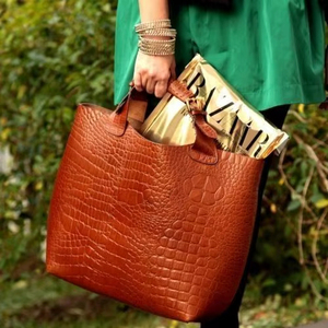 Sac fourre-tout élégant en cuir - Product Image 1