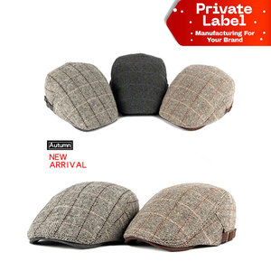 Gorra Newsboy de Tweed de Lana Personalizada con Etiqueta Privada, Gorra Baker Boy Retro, Gorra Newsboy Clásica de Tweed de Venta Caliente al por Mayor, Gorra Peaky con Logotipo Personalizado - Product Image 1