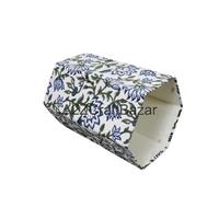 Poubelle hexagonale élégante en carton de papier coton fait main, pliable, à ouverture supérieure, pour usage intérieur/extérieur, bureau ou rue, vente en gros