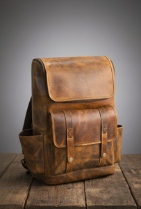 Sac à dos d'affaires minimaliste portable en cuir véritable imperméable avec fermeture éclair VARAD IMPEX Fashion - Product Image 3