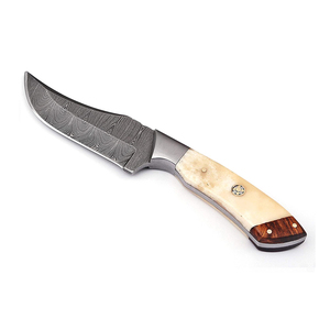 Handcrafted Damascus Steel Hunting Knife with Maple Wood Handle Outdoor Camping Skinning Utility <b>Tool</b> - Product Image 4
