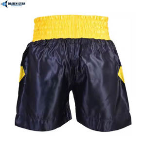 Pantalones Cortos Profesionales Ligeros de Satén Tejido para Entrenamiento de MMA para Hombre - Transpirables, de Secado Rápido, Ecológicos, Antiarrugas, de Cintura Alta Sólida - Product Image 2