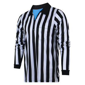 Service OEM - Maillot d'arbitre de basketball pour hommes, chemise d'arbitre de rugby et de football à manches longues avec fermeture éclair quart de tour, uniforme d'arbitre - Product Image 2