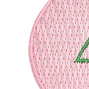 Pretty Girl Number 4 <b>Patch</b> Pink & Green Embroidered Applique Iron On Sew On Round Badge for <b>Jackets</b> Bags Hats DIY Garment - Product Image 3