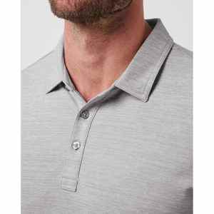 Service OEM, vente en gros de polos pour hommes à manches courtes, personnalisables, rouge et gris - Product Image 4