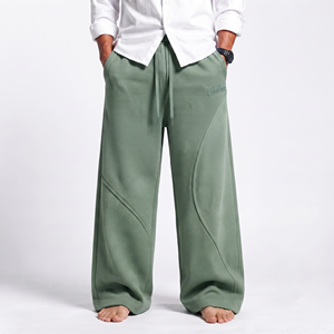 Pantalon de jogging personnalisé pour homme, coupe ample, en molleton épais, style streetwear décontracté pour l'hiver - Product Image 2