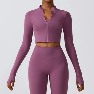 Conjuntos de Yoga para Mujer, Ropa Deportiva Personalizada, Diseño a Cuadros con Logotipo Frontal, 2 Piezas, Spandex/Nailon, Alta Calidad, Logotipo Personalizado - Product Image 1