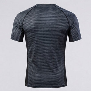 Camiseta Deportiva Casual para Hombre, Transpirable, Ecológica, de Poliéster/Algodón, Corte Ajustado, Manga Corta, para Entrenamiento Deportivo - Product Image 2