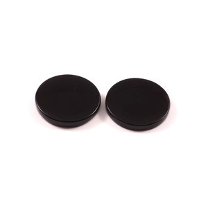 Lote al por mayor de gemas sueltas calibradas de ónix negro natural AAA de 14x14 mm, forma de moneda, disco plano, para fabricación de joyas y esferas de reloj, tercera selección - Product Image 3