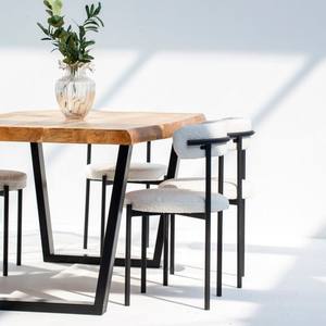 Vandana Aureo Cresta Acacia <b>Wood</b> Dining <b>Table</b> with <b>Solid</b> Handmade Contemporary Design - Product Image 3