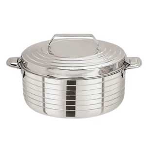 Hammered Gold Stainless Steel Casserole <b>Pot</b> With Lid Insulated Serving Bowl Food Container For Dining Kitchen - Product Image 4