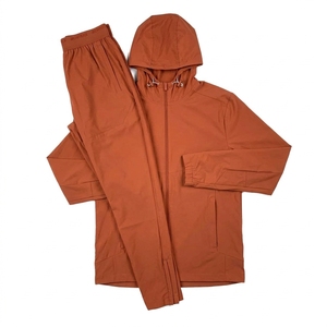 Wholesale Men's <b>Lightweight</b> Windbreaker Tracksuit Set Breathable Hooded <b>Jacket</b> Full Length Pants Spring Sportswear <b>Running</b> - Product Image 4