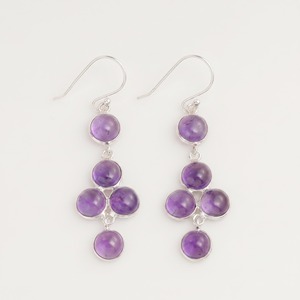 Pendientes Colgantes de Amatista Natural, Plata de Ley 925, Gema Morada Facetada, Pendientes de Gota Hechos a Mano, Joyería Fina, Regalo - Product Image 3