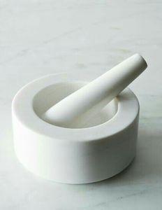 Elegant Marble Mortar <b>And</b> Pestle <b>Set</b> For Grinding <b>Herbs</b> <b>Spices</b> Garlic <b>And</b> Preparing Fresh Organic Ingredients - Product Image 2