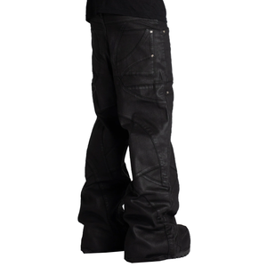 Jean en denim coupe droite personnalisé à motif croisé, délavé clair, de haute qualité, pour homme, taille haute, formel et décontracté, respirant, toutes saisons - Product Image 2