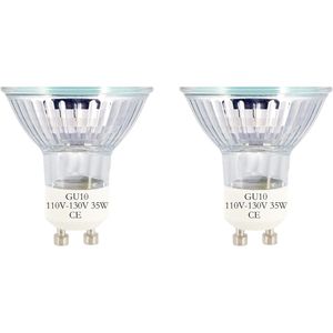 Ampoules halogènes GU10 MR16 2800K blanc chaud 110-130V 35W, ampoules chauffe-cire pour chauffe-cire à bougie, lot de 2 pour l'éclairage domestique et professionnel - Product Image 1