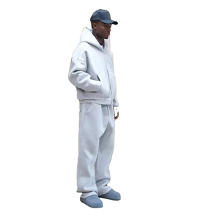 ชุดวอร์มผู้ชายผ้าโพลีเอสเตอร์/คอตตอนทรงบานมีฮู้ดสำหรับฤดูหนาว ระบายอากาศได้ดี สวมใส่สบาย คุณภาพสูง บริการ OEM พิมพ์ลายดิจิทัล ไซส์ใหญ่ - Product Image 5