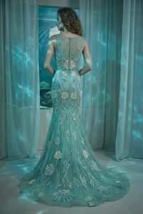 Robe de Soirée Rose Broderie Florale Tendance 2026 Prix Usine Manches Volantes Tulle Fabricant Robe de Bal Vente en Gros - Product Image 3