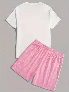 Ensemble deux pièces pour homme, t-shirt à col rond et manches courtes, 100% coton, séchage rapide, été, décontracté, uni, sans couture, fabrication au Bangladesh - Product Image 3