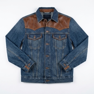 Veste en jean gothique vintage personnalisée pour homme, 100 % coton, délavée, style camionneur, vente en gros OEM, logo personnalisé - Product Image 4