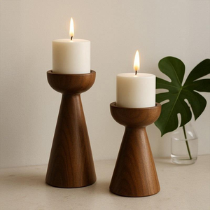 Figura Decorativa Moderna Hecha a Mano en Madera Pulida, Ecológica y Personalizable, para Navidad, Pascua y Bodas, Decoración para el Hogar y la Oficina - Product Image 1